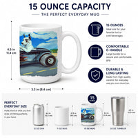 Great Dane Ceramic Coffee Mug 15 oz Decorative Large C Handle Mug Cup for Tea, Cocoa Hot Chocolate