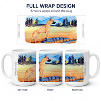 Great Dane Ceramic Coffee Mug 15 oz Decorative Large C Handle Mug Cup for Tea, Cocoa Hot Chocolate