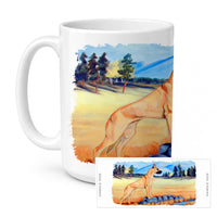 Great Dane Ceramic Coffee Mug 15 oz Decorative Large C Handle Mug Cup for Tea, Cocoa Hot Chocolate
