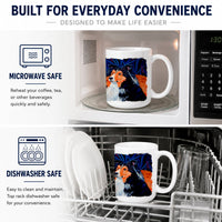 Sheltie Ceramic Coffee Mug 15 oz Decorative Large C Handle Mug Cup for Tea, Cocoa Hot Chocolate