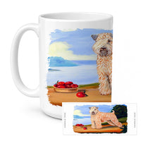 Wheaten Terrier Soft Coated Ceramic Coffee Mug 15 oz Decorative Large C Handle Mug Cup for Tea, Cocoa Hot Chocolate