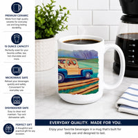 Bloodhound Ceramic Coffee Mug 15 oz Decorative Large C Handle Mug Cup for Tea, Cocoa Hot Chocolate