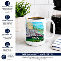 Neapolitan Mastiff Ceramic Coffee Mug 15 oz Decorative Large C Handle Mug Cup for Tea, Cocoa Hot Chocolate
