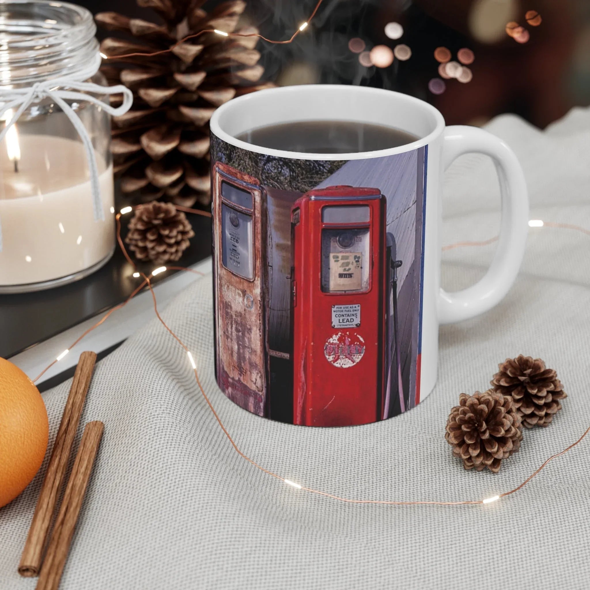 ROADSIDE MUGS - Gas Pumps Ceramic Mug 11oz - BIG FRENCHIES