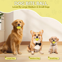 Dog Spike Ball Toy Tough ETPU Interactive Chew Ball For Aggressive Chewers Floating Fetch Ball Teeth Cleaning Puppy & Do