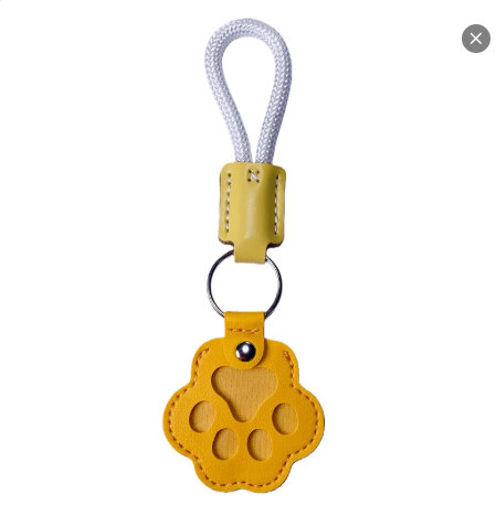 Pet Fur Memory Charm Leather Keychain Keepsake For Dog Cat Hair Paw-Shaped Design Memorial Sympathy Gift For Grieving Ow