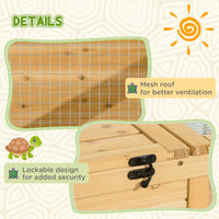 Wooden Reptile Cage with Top Access for Turtles, Lizards, Snakes, Yellow