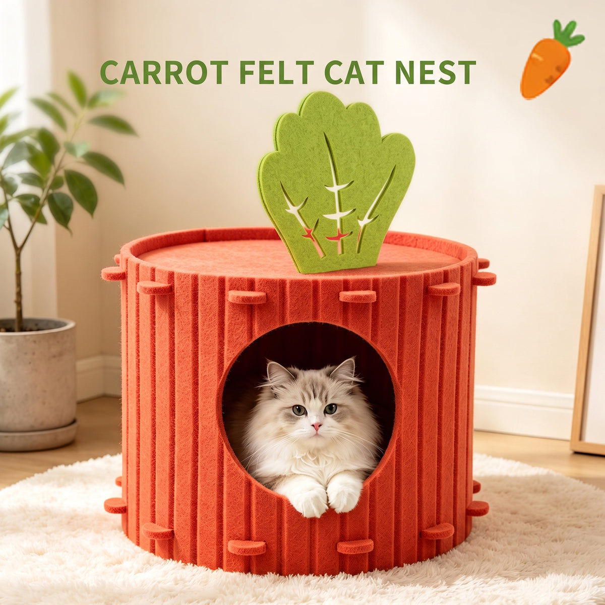 Only Self Pickup---Felt Radish Pet House