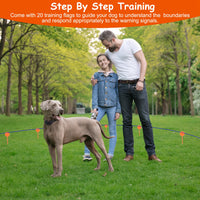 1Set Dog Fence System Pet Containment System With One Hundred Adjustable Levels IPX7 Waterproof Rechargeable Receiver Un