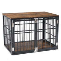Sturdy Dog Crate Furniture, Heavy Duty Kennel For Large & Medium Dogs, Indoor Use