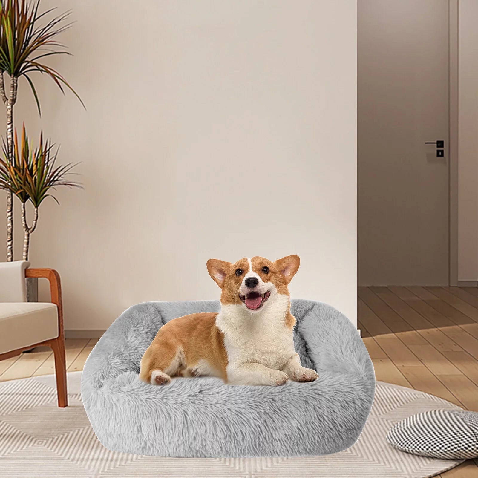 Best Washable Gray Plush Beds for Cats and Dogs - BIG FRENCHIES