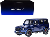 2019 Mercedes-Benz AMG G63 Brilliant Blue Metallic 1/18 Model Car by Autoart