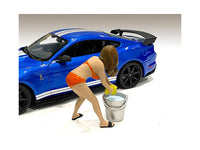 Cindy with a Bucket Bikini Car Wash Girl Figurine for 1/18 Scale Models by American Diorama