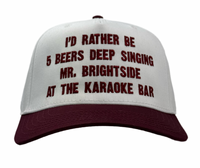 I’d Rather Be 5 Deep Custom Embroidered Hat