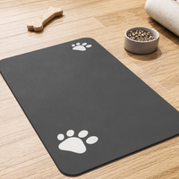 Pet Feeding Mat-Absorbent Dog Mat For Food And Water Bowl No Stains Easy Clean Dog Food Mat-Quick Dry Water Dispenser Pu