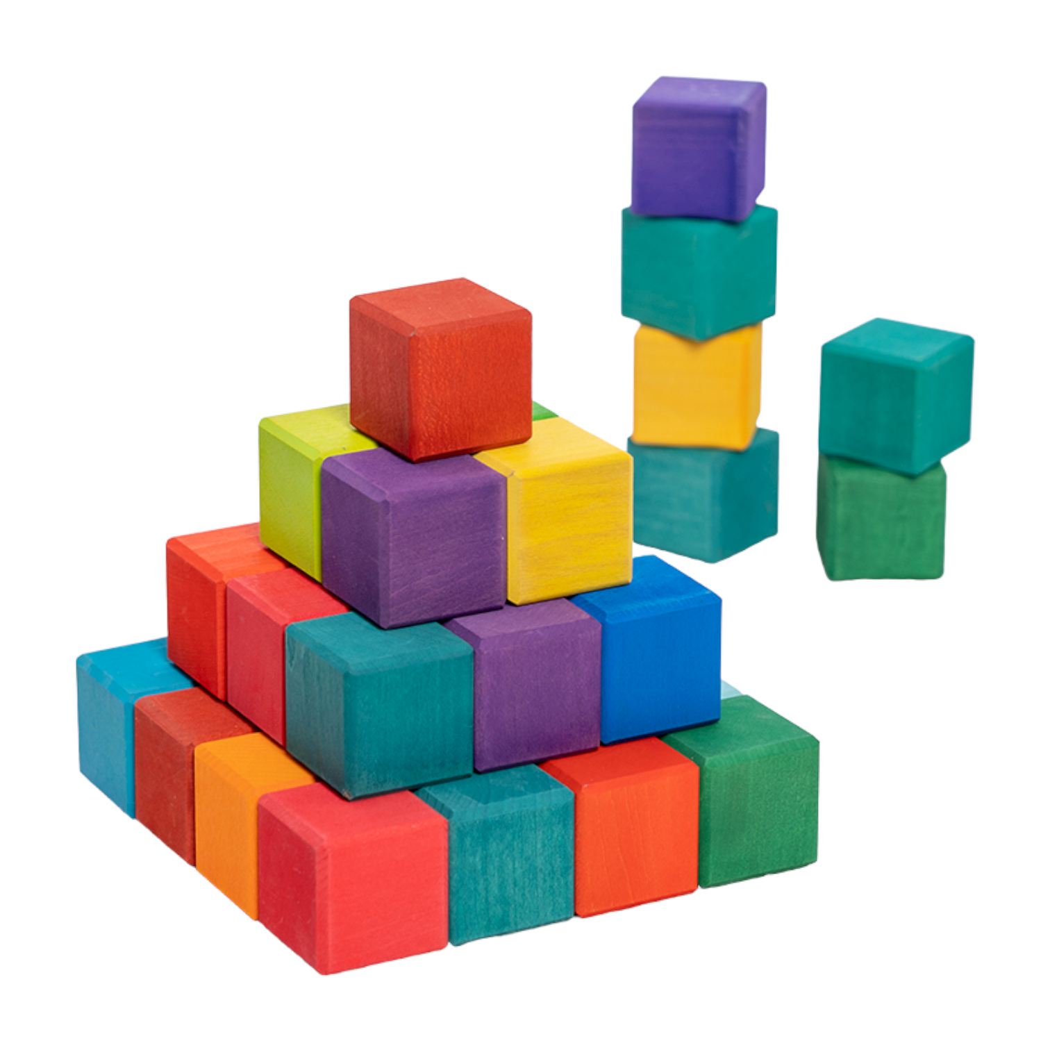 36 Pcs Stained Rainbow Mosaic Building Blocks – Primary Colors