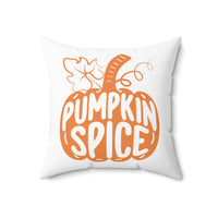 Cozy Pumpkin Spice Fall Throw Pillow – 18" x 18"