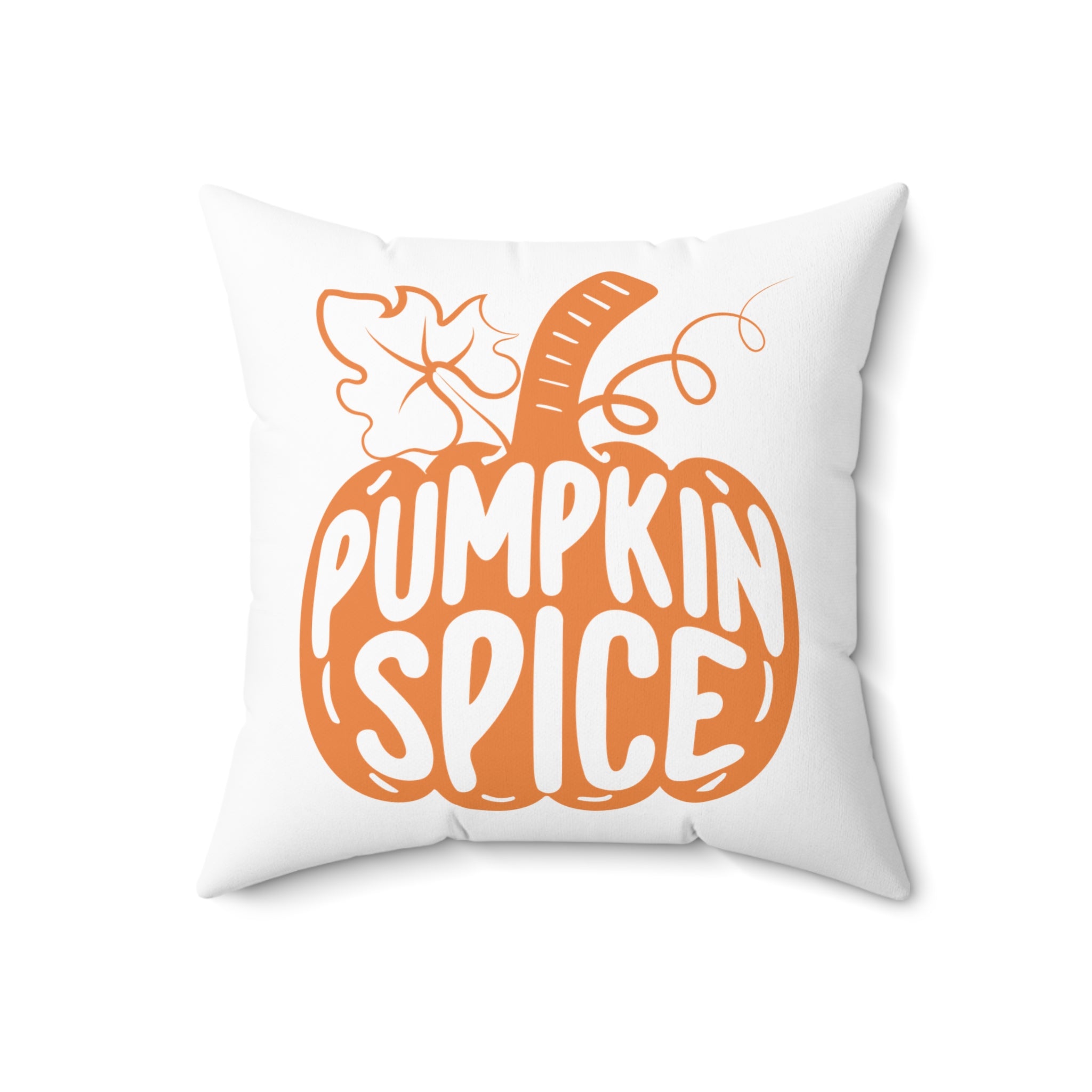 Cozy Pumpkin Spice Fall Throw Pillow – 18" x 18"