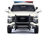 2025 Chevrolet Tahoe PPV White "Custom Builder's Kit - Law Enforcement and Public Service" Series 1/24 Diecast Model Car by Motormax