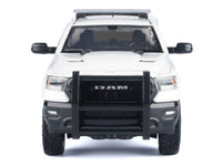 2019 RAM 1500 Laramie Crew Cab Pickup Truck with Truck Bed Camper White "Custom Builder's Kit" Series 1/27 Diecast Model Car by Motormax