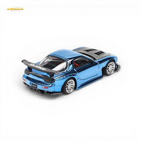 Pop Race Mazda RX-7 Re-Amemiya Blue Chrome 1:64