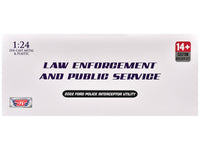2022 Ford Police Interceptor Utility Unmarked White "Builder's Kit" "Law Enforcement and Public Service" Series 1/24 Diecast Model Car by Motormax
