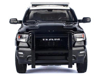 2019 RAM 1500 Laramine Crew Cab Pickup Truck "California Highway Patrol" Black and White with Truck Bed Camper "Law Enforcement and Public Service" Series 1/27 Diecast Model Car by Motormax
