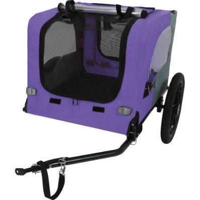 Utdoor Heavy Duty Collapsible Pet Bike Trailer With 16-Inch All Terrain Wheels & Universal Hitch Foldable Dog Cargo Carr