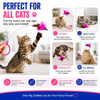 Wearable Cat Feather Collar Toy Interactive Neck-Worn Cat Teaser Automatic Exercise Toy Boosts Pet Activity Levels