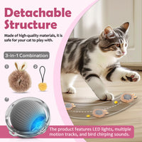 Interactive Toys Ball For Cats, Dog,Agile Moving Cat Ball ,Motion Activated Automatic Moving Ball With Lights,with Fluff