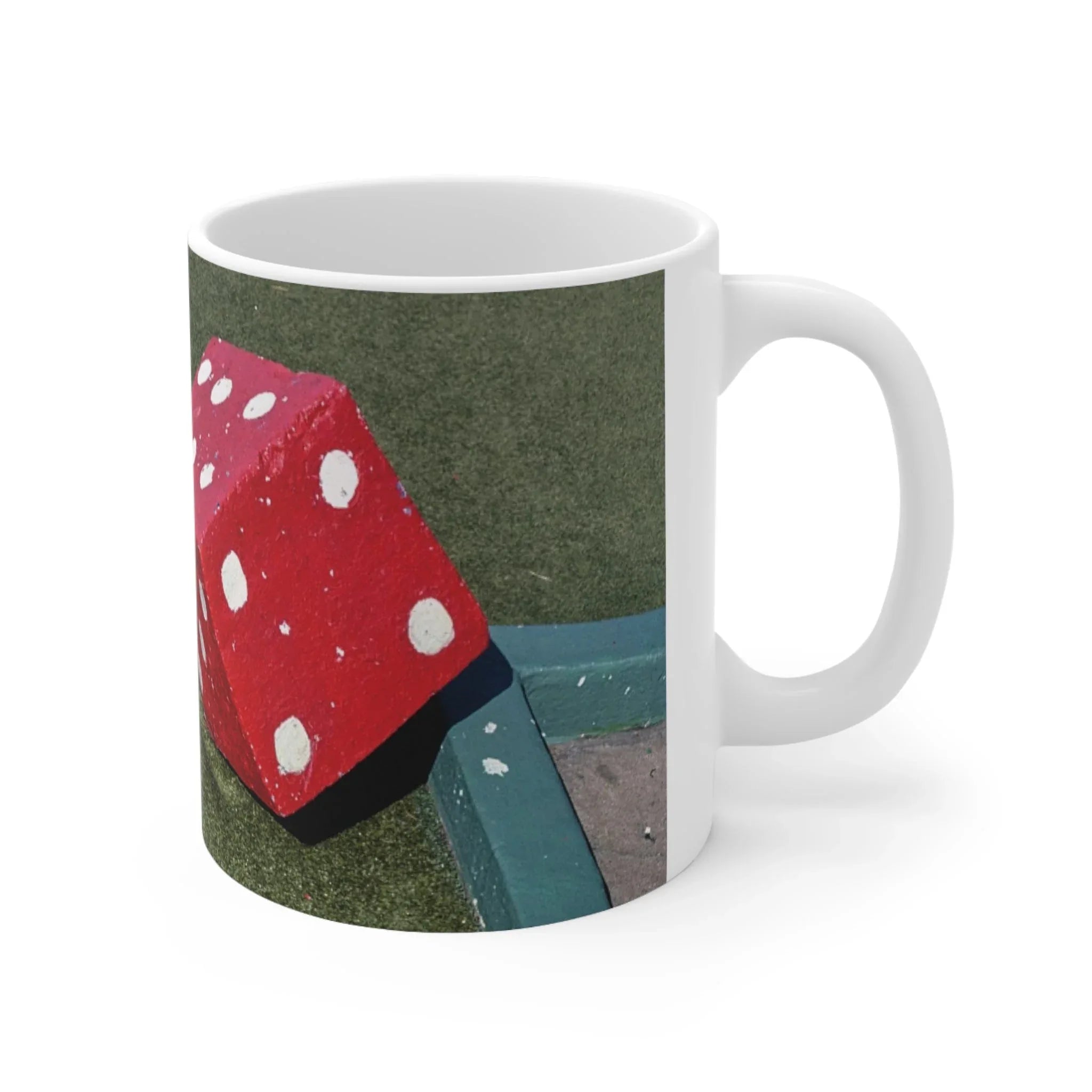 ROADSIDE MUGS - Golf Dice Ceramic Mug 11oz - BIG FRENCHIES
