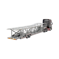 Flame Scania Car Carrier Transport Truck Grey Red 1:64 - Limited to 299 Pcs