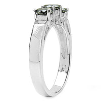 0.99 Carat Genuine Black Diamond .925 Sterling Silver Ring
