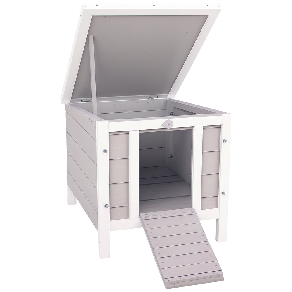 Small Wooden Rabbit Hutch Bunny Cage Guinea Pig Cage Duck House Dog House With Openable & Waterproof Roof, For Rabbits, 