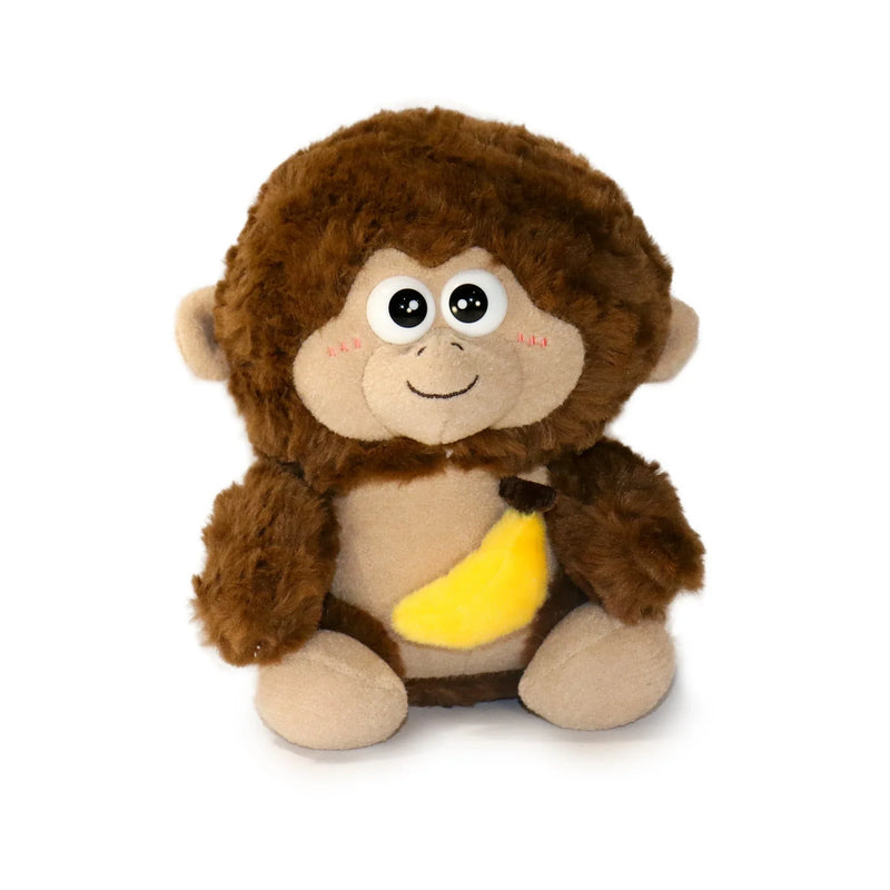 9-inch Brown Bongo Monkey with Yellow Banana - BIG FRENCHIES