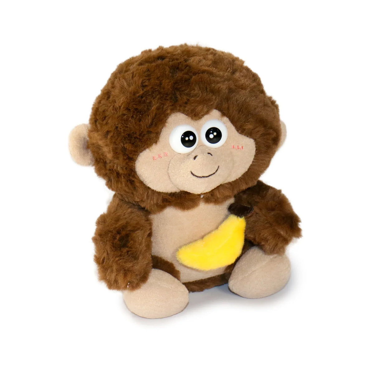 9-inch Brown Bongo Monkey with Yellow Banana - BIG FRENCHIES