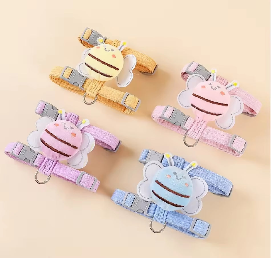 Kitten Harness Vest With Wing Decoration, Strap Set For Cats And Small Dogs, Adjustable Pet Cat Harness Accessories