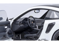 Porsche 911 (991.2) GT3 RS Weissach Package White with Carbon Hood and Top 1/18 Model Car by Autoart