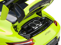 Porsche 911 (991.2) GT2 RS Weissach Package Acid Green with Carbon Stripes 1/18 Model Car by Autoart