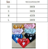 Pet Triangle Bib Bow Saliva Towel Pet Collar Dog Clothing Cat Puppy Scarf Bib Dogs Pets Accessories Dog Collar Harness