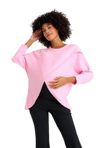 Let Loose Crossover Long Sleeve Maternity/Nursing Knit Top - BIG FRENCHIES