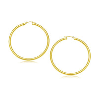 10k Yellow Gold Polished Hoop Earrings (30 mm)