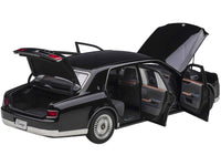 Toyota Century with Curtains RHD (Right Hand Drive) Black Special Edition 1/18 Model Car by Autoart