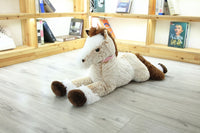 Simulation lying horse pillow plush toy