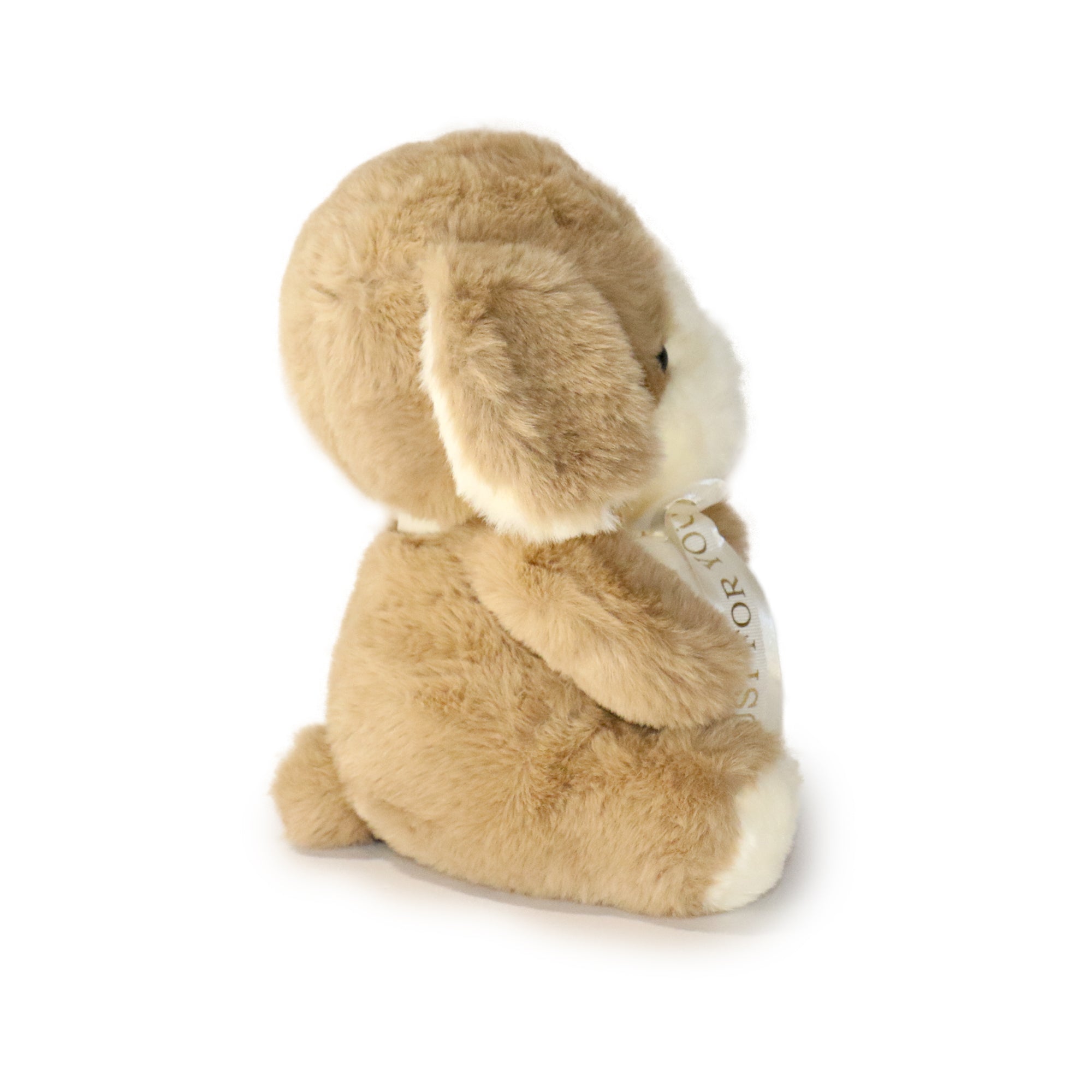 8-inch Plush Dog with White Ribbon