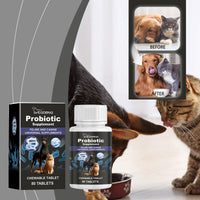 Pet Probiotic Chewable Tablets For Dogs & Cats Digestive Health Support, Immune Booster With Vitamin B2 & Yeast Selenium