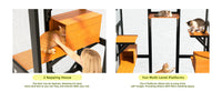 Large Outdoor Cat Enclosure Catio with 5 Platforms & 2 Napping Houses, Secure Metal Wire, Easy Assembly for Indoor & Out
