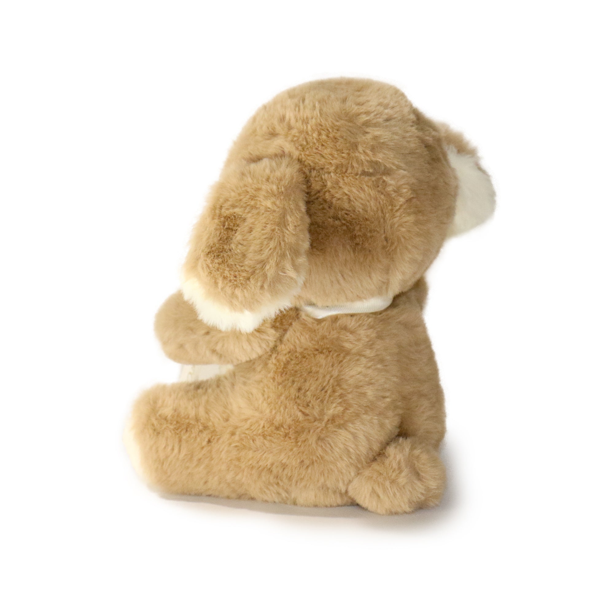 8-inch Plush Dog with White Ribbon