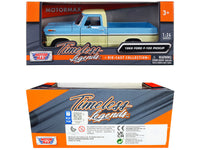 1969 Ford F-100 Pickup Truck Light Blue and Cream "Timeless Legends" Series 1/24 Diecast Model Car by Motormax