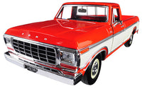 1979 Ford F-150 Custom Pickup Truck Orange and Cream 1/24 Diecast Model Car by Motormax
